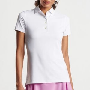 Peter Millar white golf polo (EUC)